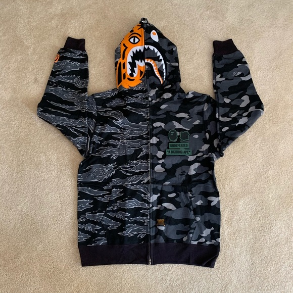 Bape Other - SOLD - Bape X UND Half Tiger Half Shark Hoodie